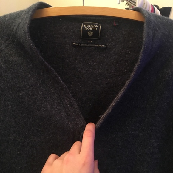 Blue wool cardigan - Picture 3 of 3